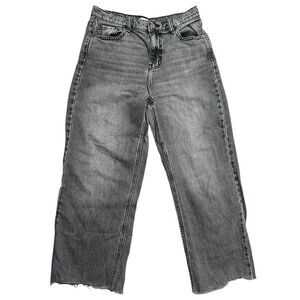 Wide Straight Leg Jeans Size 5 100% Cotton Grunge Rocker Y2K Style Women's Denim